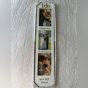 NIB Wedding 3 Photo Hanging Frame 4x6